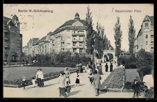 AK Berlin W.-Schöneberg, Bayerischer Platz, Café Wittelsbach