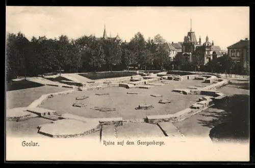AK Goslar, Ruine auf dem Georgenberge
