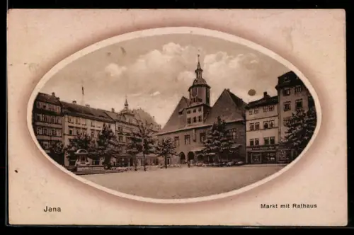 AK Jena, Markt mit Rathaus