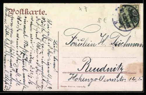 AK Leipzig, Neues Rathaus, Eingang Gasthaus Ratskeller