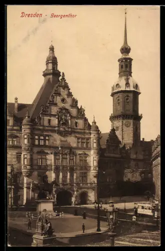 AK Dresden, Blick auf das Georgentor