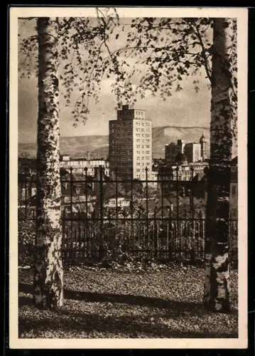 AK Jena, Blick auf das Verwaltungsgebäude der Zeiss-Werke vom Forstweg, Paulinerhaus