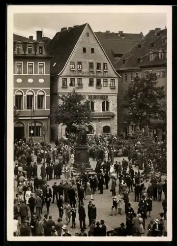 AK Jena, Markt mit Gasthaus Göhrens Weinstuben
