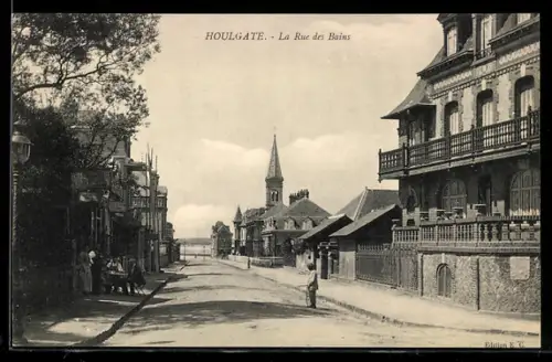 AK Houlgate, La Rue des Bains