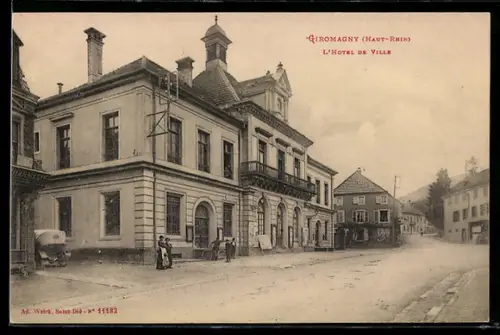 AK Giromagny /Haut-Rhin, L`Hôtel de Ville