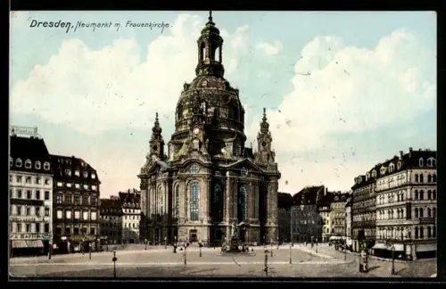 AK Dresden, Neumarkt mit Frauenkirche