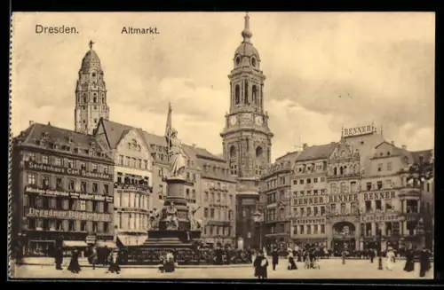 AK Dresden, Altmarkt, Dresdner Bürgerbräu