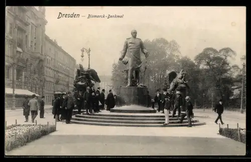 AK Dresden, Bismarck-Denkmal