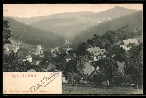 AK Kipsdorf i. Erzgeb., Ortsansicht im Tal