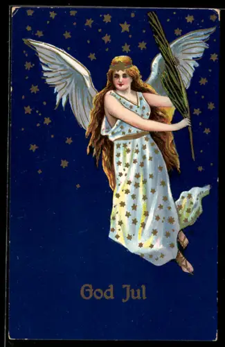 AK Weihnachtsengel am Firmament