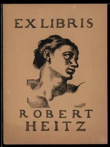 Exlibris Robert Heitz, Kopfstudie im Profil