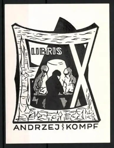 Exlibris Andrzej Kompf, Chirurgen bei der Operation