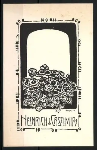 Exlibris Heinrich Casimir, Blumenmotiv