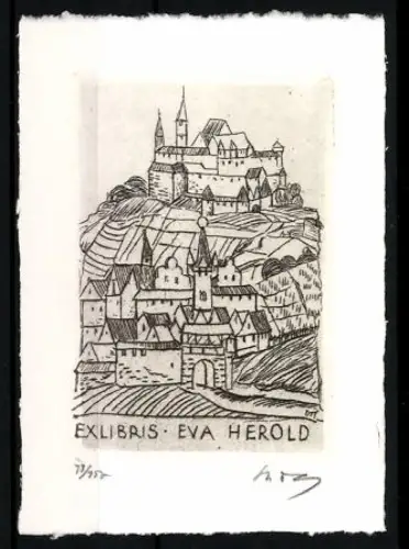 Exlibris Eva Herold, Burgenlandschaft