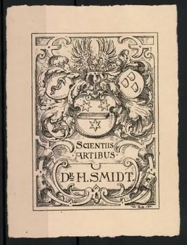 Exlibris Dr. H. Smidt, Scientiis Artibus