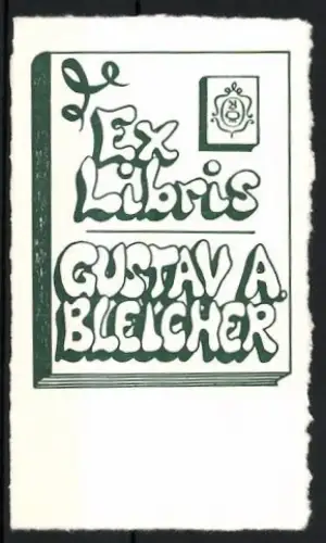 Exlibris Gustav A. Bleicher, Buchillustration mit Initialen