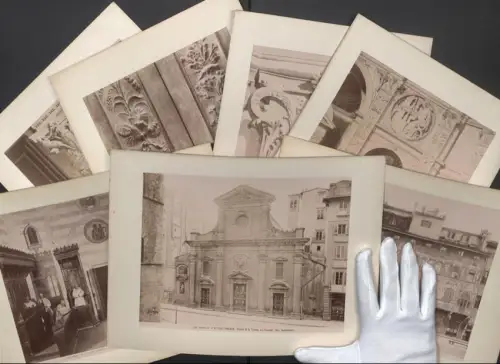 15 Fotografien Ed. Alinari, Ansicht Firenze, Chiesa di S. Trinita, Palazzo Pretorio, Contorni, Chiesa di S. Spirito