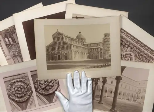 12 Fotografien Ed. Alinari, Ansicht Pisa, La Cattedrale, Palazzo Arcivesconvile, Palazzo Agostini