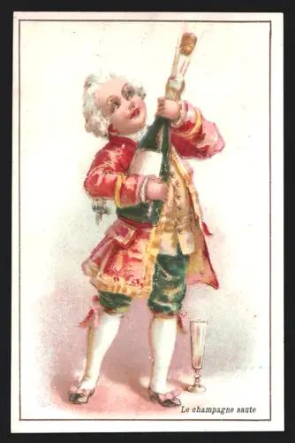 Sammelbild Orchies /Nord, Alphonse Leroux, Moka Leroux, Le champagne saute