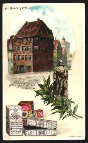 Sammelbild Salzburg, Andre Hofer, Kranzfeigen-Kaffee, Albrecht Dürer-Haus und Denkmal