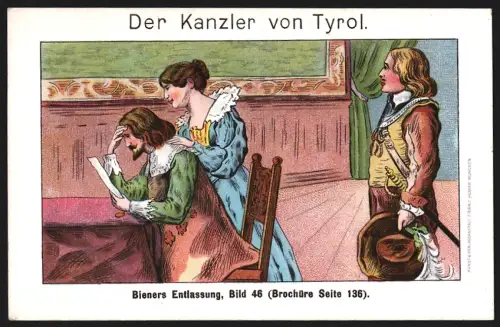 Sammelbild Pasing, Bruno Stäblein, Tyroler Kanzler-Feigen-Caffée, Kanzler von Tyrol, Bieners Entlassung