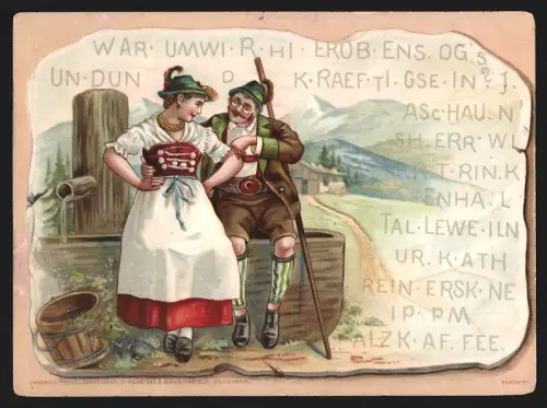 Sammelbild Kathreiner`s Kneipp Malz-Kaffee, Ersatz für Bohnenkaffee, Paar in Tracht