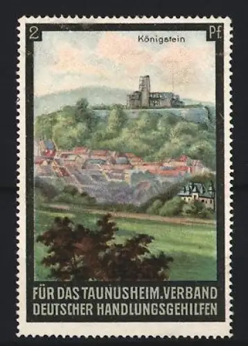 Reklamemarke Königstein, Verband Deutscher Handlungsgehilfen für das Taunusheim