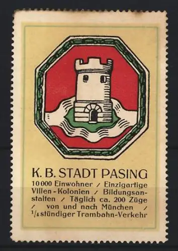 Reklamemarke Pasing, Turm-Symbol