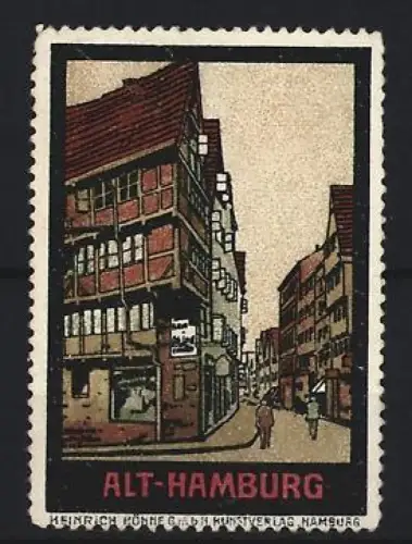 Reklamemarke Hamburg, Fachwerkhäuser-Strasse