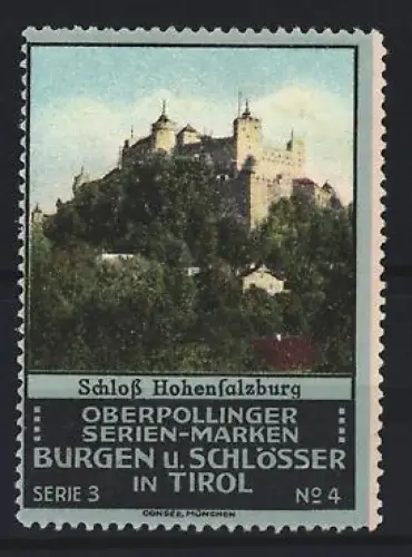 Reklamemarke Tirol, Schloss Hohensalzburg, Burgen und Schlösser Serie 3