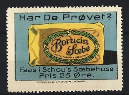Reklamemarke Kopenhagen, Borucin Sæbe, Seifenstück