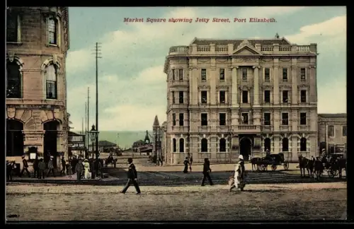 AK Port Elizabeth, Market Square showing Jetty Street, Port Elizabeth