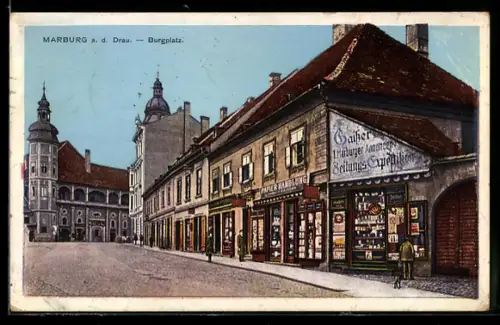 AK Marburg a. d. Drau., Burgplatz