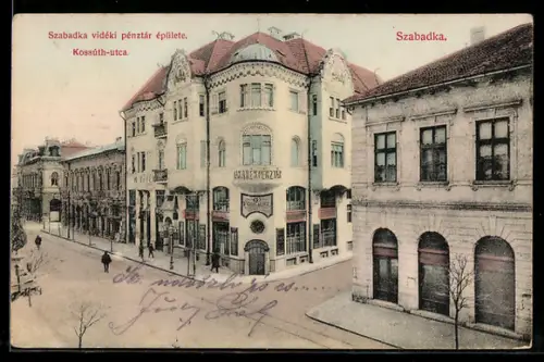 AK Szabadka, Szabadka vidéki pénztár épülete, Kossuth-utca