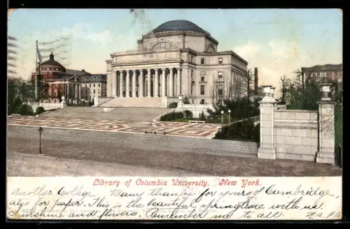 AK New York, NY, Library of Columbia University