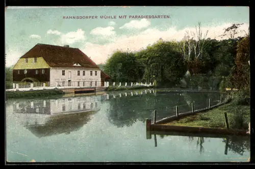 AK Rahnsdorf, Mühle mit Paradiesgarten
