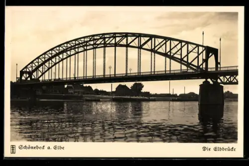 AK Schönebeck a. Elbe, Die Elbbrücke