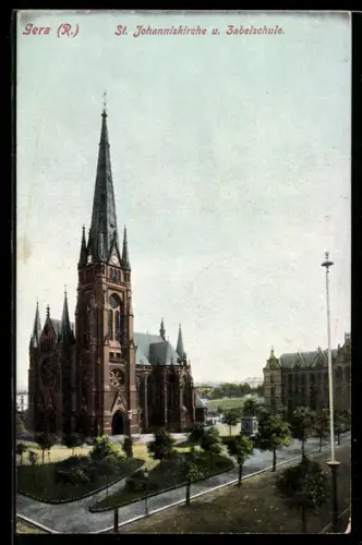 AK Gera /R., St. Johanniskirche, Zabelschule