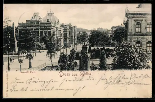 AK Gotha, Partie am Arnoldiplatz