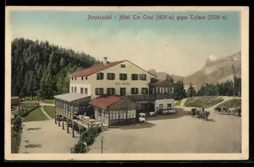 AK Ampezzotal, Hotel Tre Croci gegen Tofana