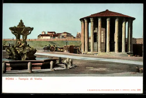 AK Roma, Blick zum Tempio di Vesta