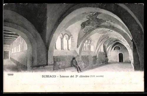 AK Subiaco, Interno del 3. chiostro (XII. secolo)