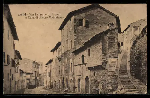 AK Assisi, Via Principe di Napoli e Casa di Pietro Metastasio