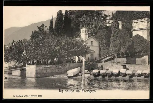 AK Tremezzo, Kapelle am Fluss