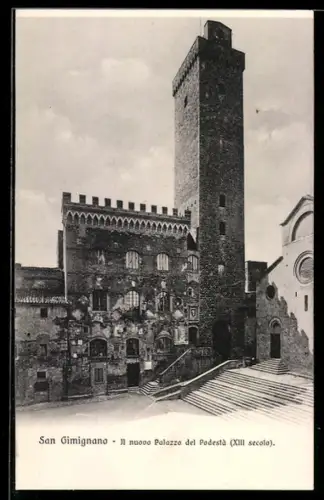 AK San Gimignano, Il Nuovo Palazzo del Podestà XIII. secolo