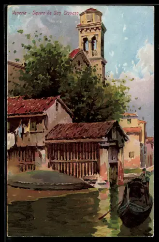 Künstler-AK Venezia, Squero de San Trovaso