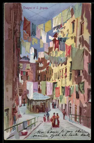 Künstler-AK Genova, Truogoli di S. Brigida
