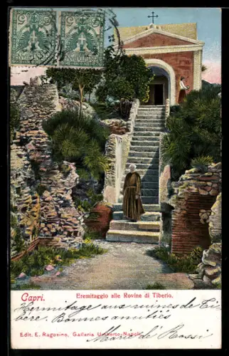 AK Capri, Eremitaggio alle Rovine di Tiberio, Eremit