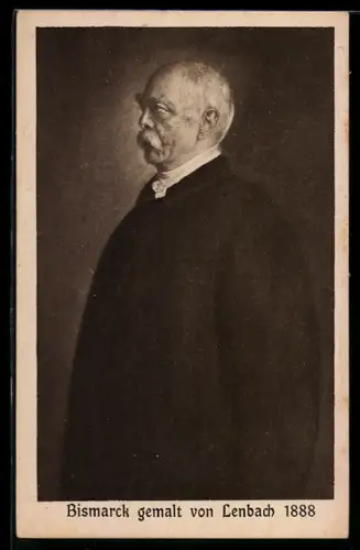 AK Fürst Otto von Bismarck gemalt von Lenbach, 1888