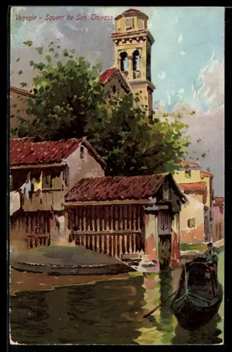 Künstler-AK Venezia, Squero de San Trovaso